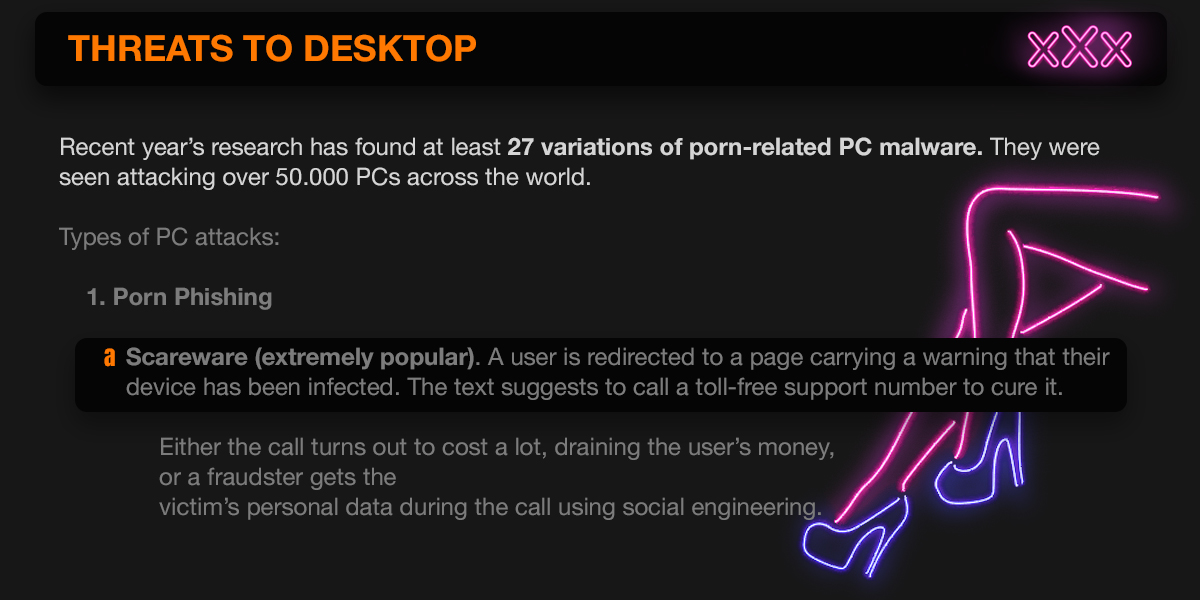    بدافزار فیشینگ مربوط به Porn در دسک تاپ 