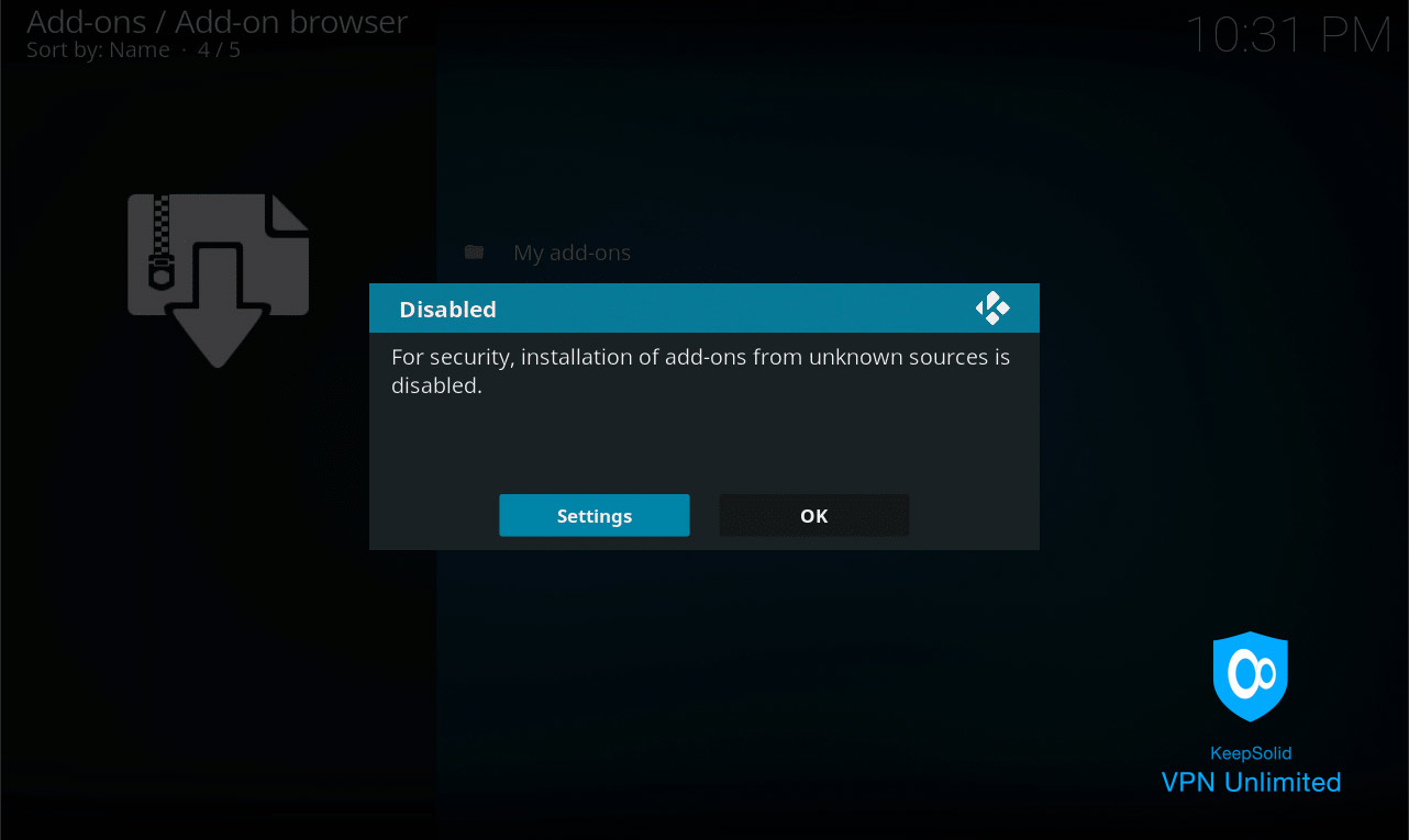   پیکربندی افزودنی Kodi VPN 