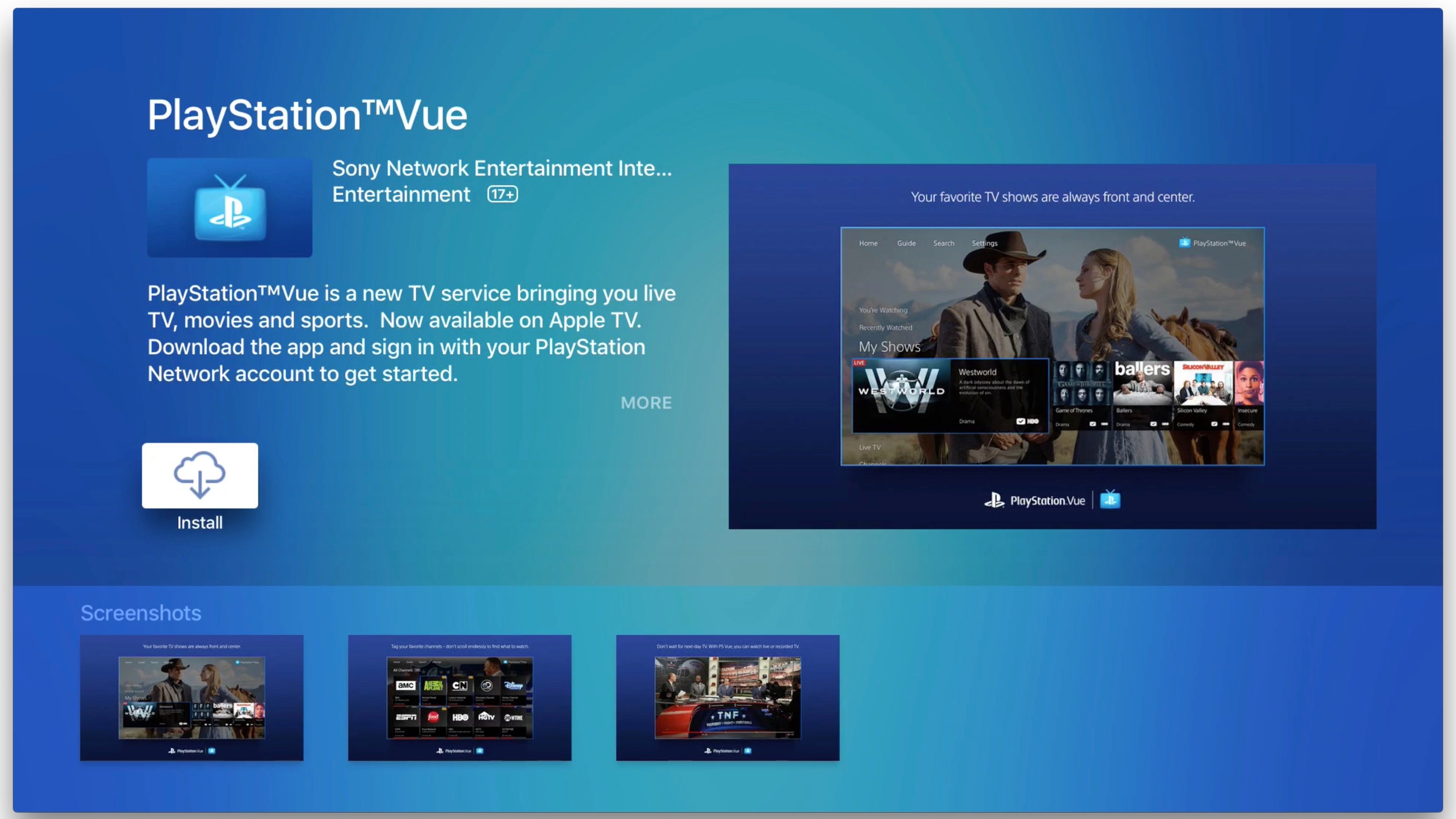   نتیجه تصویر برنامه PlayStation VUE 