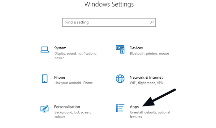  بر روی Windows-Apps 