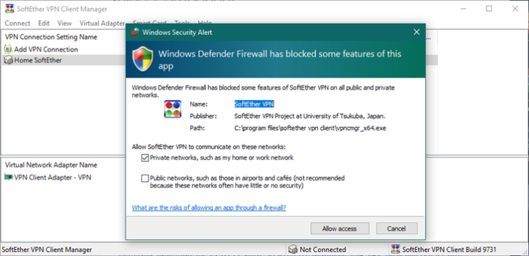   Windows Defender اجازه دسترسی بیشتر به نرم افزار را می دهد. 