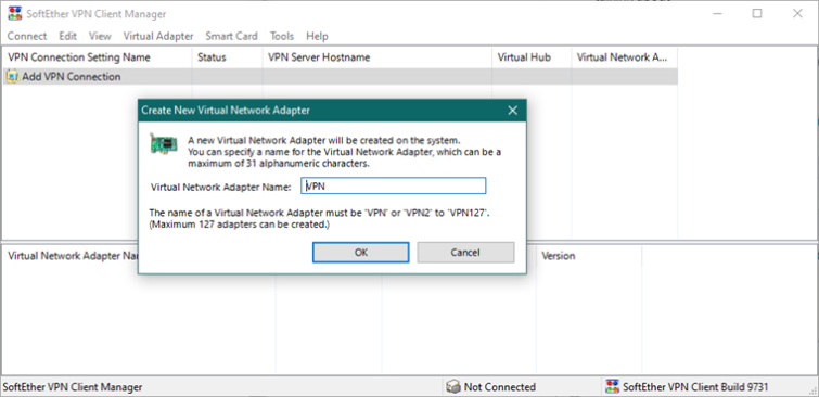   یک آداپتور مجازی ایجاد کنید 