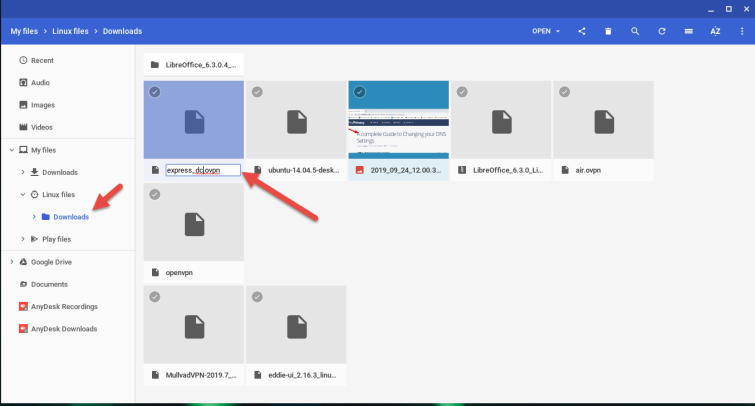  تغییر نام پرونده های VPN 