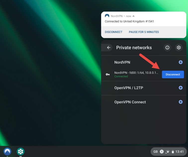  قطع اتصال از vpn 