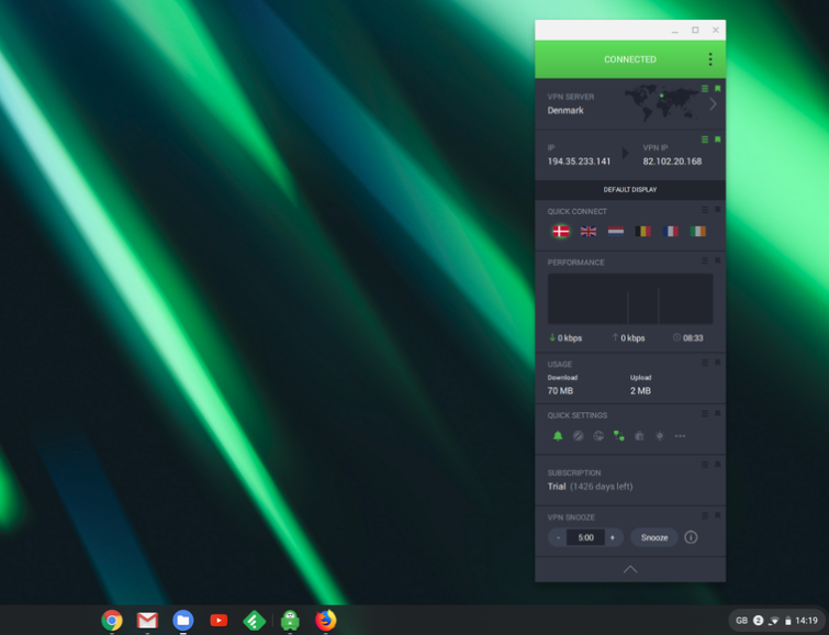  PrivateInternetAccess VPN متصل از طریق لینوکس BETA 