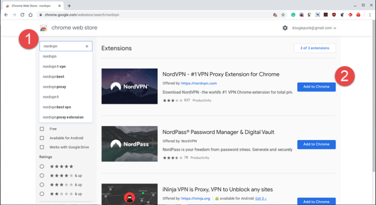  برنامه های افزودنی NordVPN Chrome 